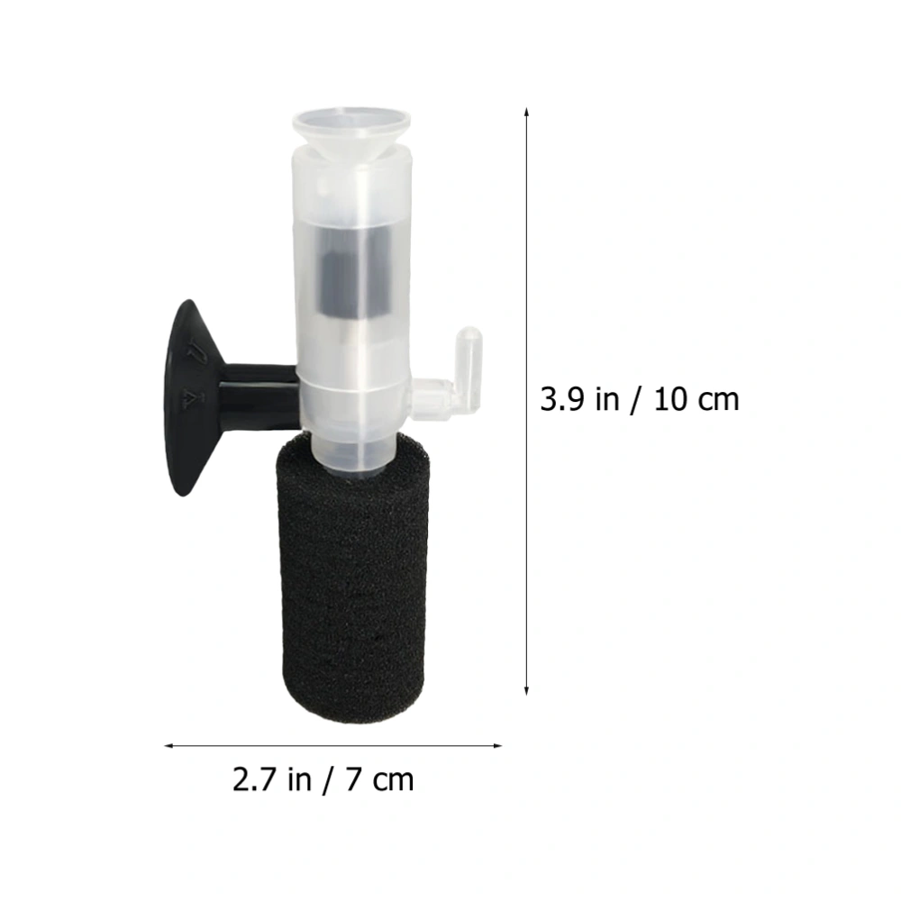 2pcs Professional Aquarium Filters Small Fish Tank Cleaners Aquarium Oxygen Devices (Black)