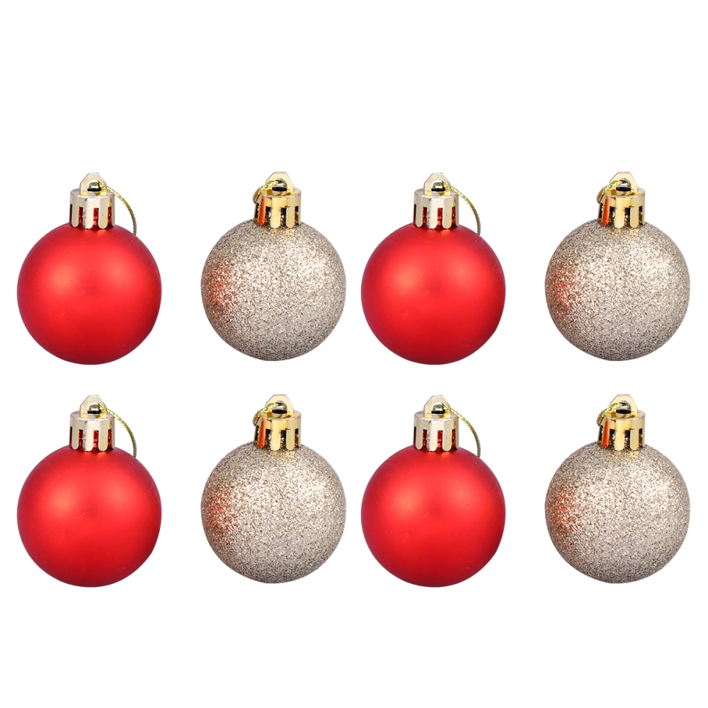 24 Pcs Christmas Pendants Decor Hanging Christmas Tree Ball Pendant Window Door Hanging for Home Cafe Shop Layout Decoration Supplies (Red, Gold, White Style)