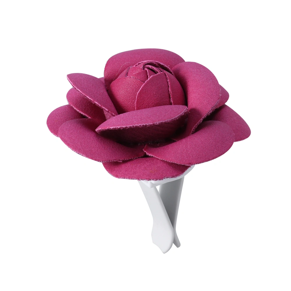 Car Air Vent Perfume Camellia Car Decoration Car Perfume Air Vent Perfume Car Decoration (Rose Red)