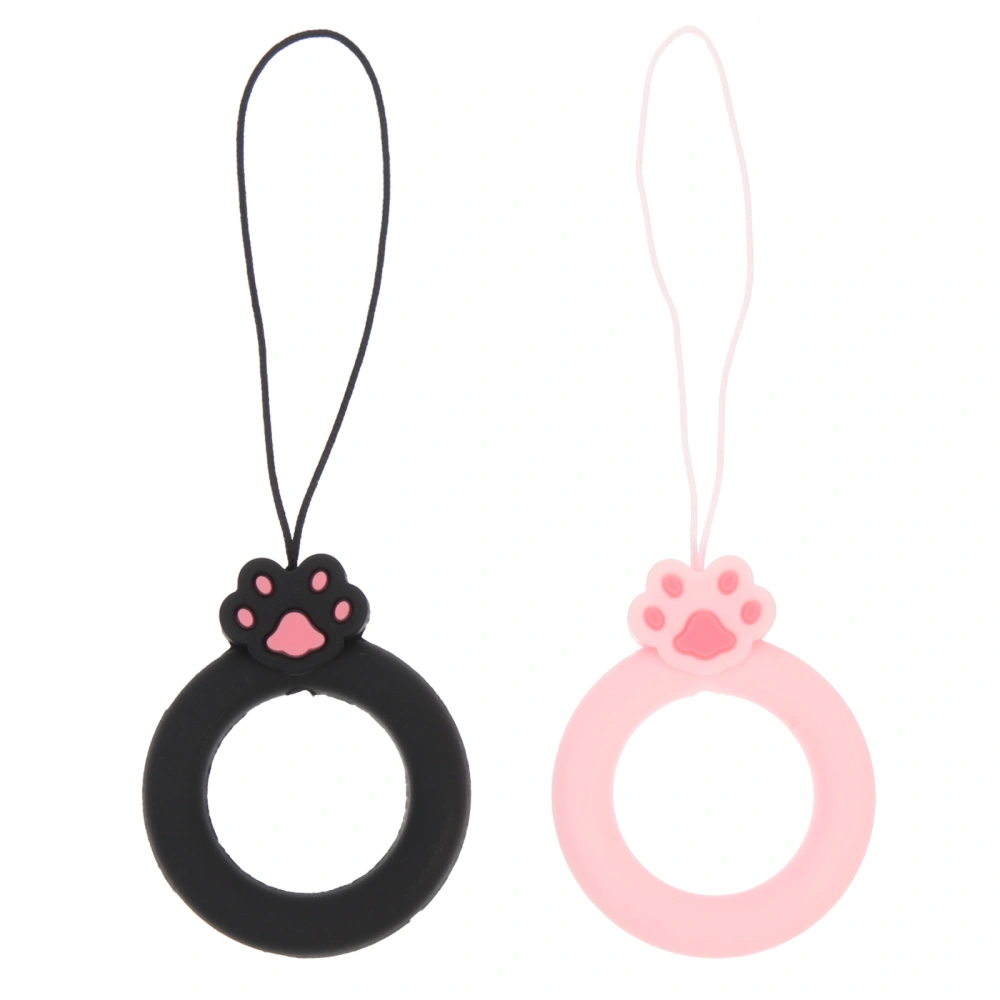 2 Pcs Cell Phone Lanyards Silicone Phone Hanging Ropes Keychain Pendants