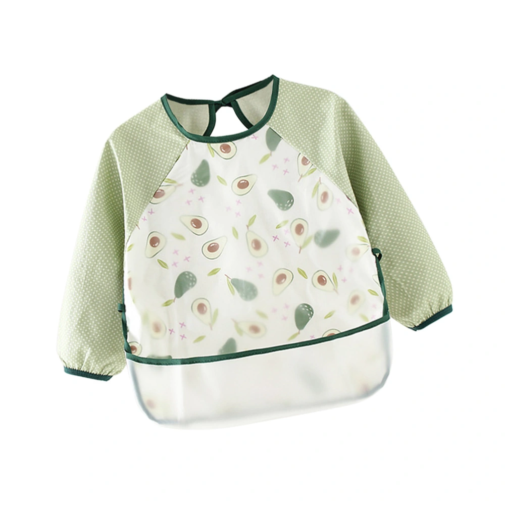 Kids Overclothes Waterproof Long Sleeve Dining Bib for Baby Infant Newborn (Avocado) - Size 110