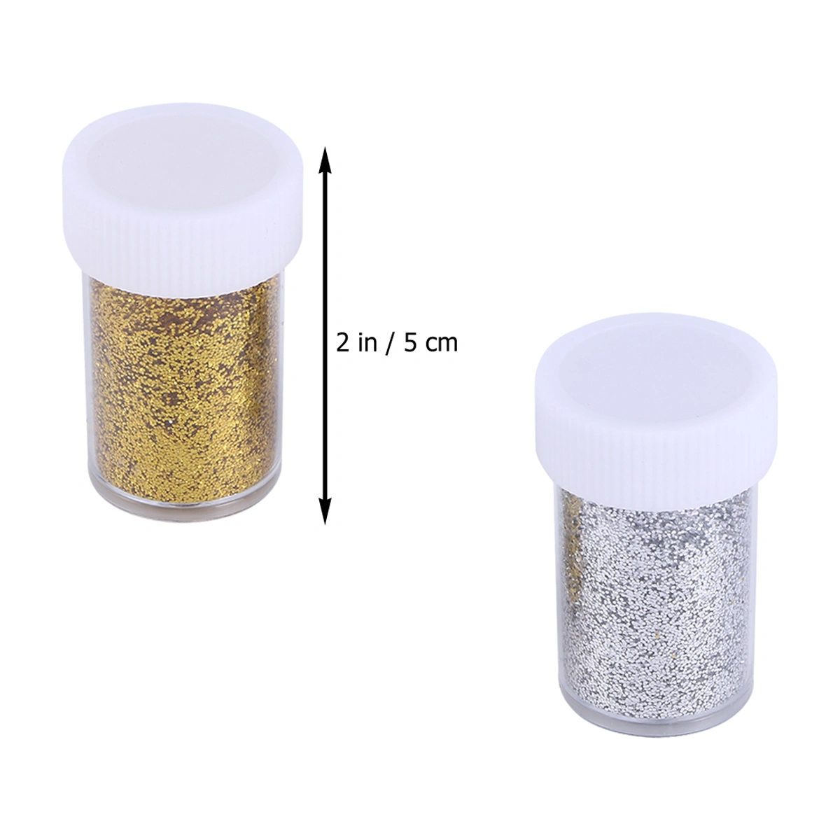 12 Bottles Glitter Powder DIY Shimmering Powder for Painting Nail Art Crafts Making (Golden and Silver)