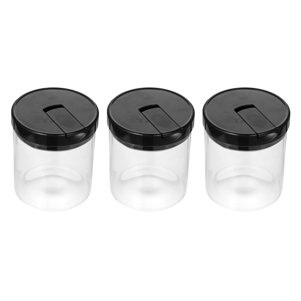 3pcs Vacuum Coffee Bottle Food Storage Tank Glass Containers Kitchen Grain Cans