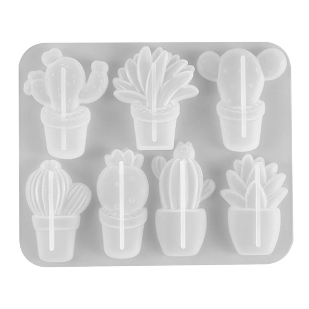 1Pc Silicone Cactus Mold Crystal Epoxy Mold DIY Silicone Mold Resin Craft Mold