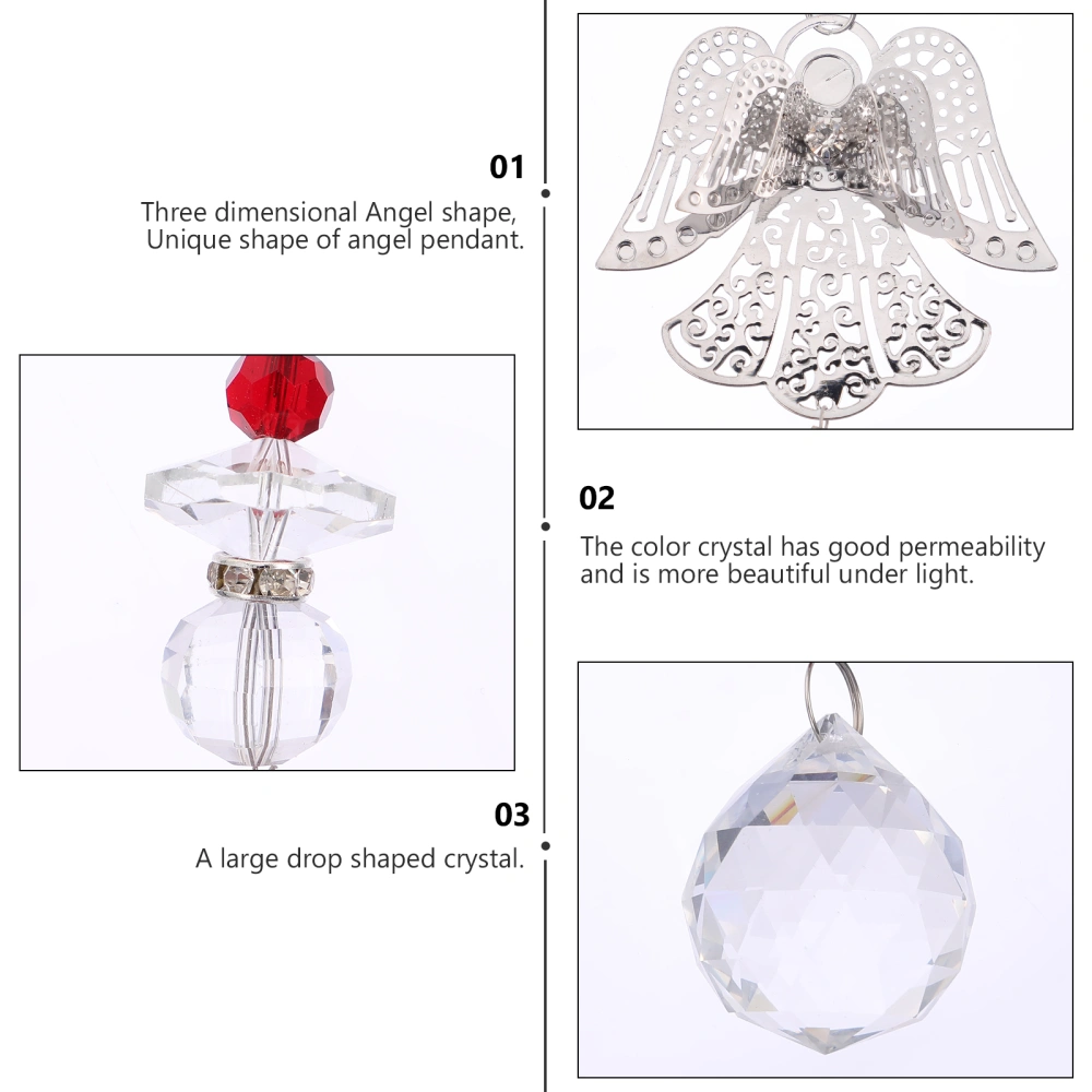 2Pcs Crystal  Angel Lamp Ornaments DIY Lamp Pendant Hanging Decoration