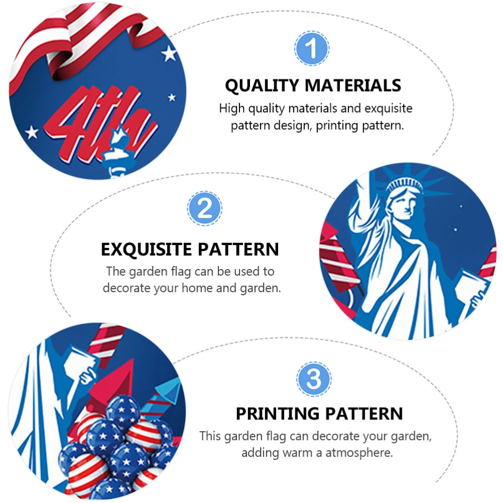 Creative Independence Day Garden Flag Outdoor Decorative Flag Garden Banner