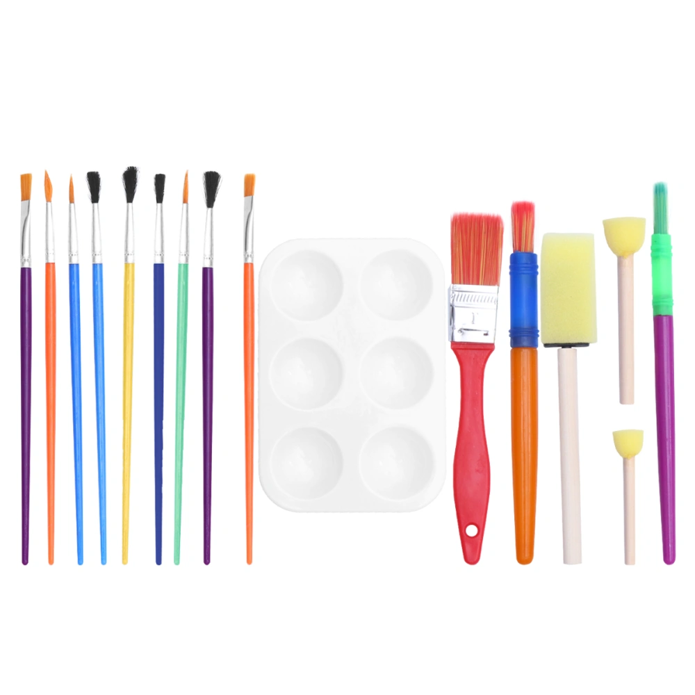 16Pcs Graffiti Painting Tools Set Multifunction Paintbrush Doodle Drawing Brushes for Kids Students DIY(Random Color)