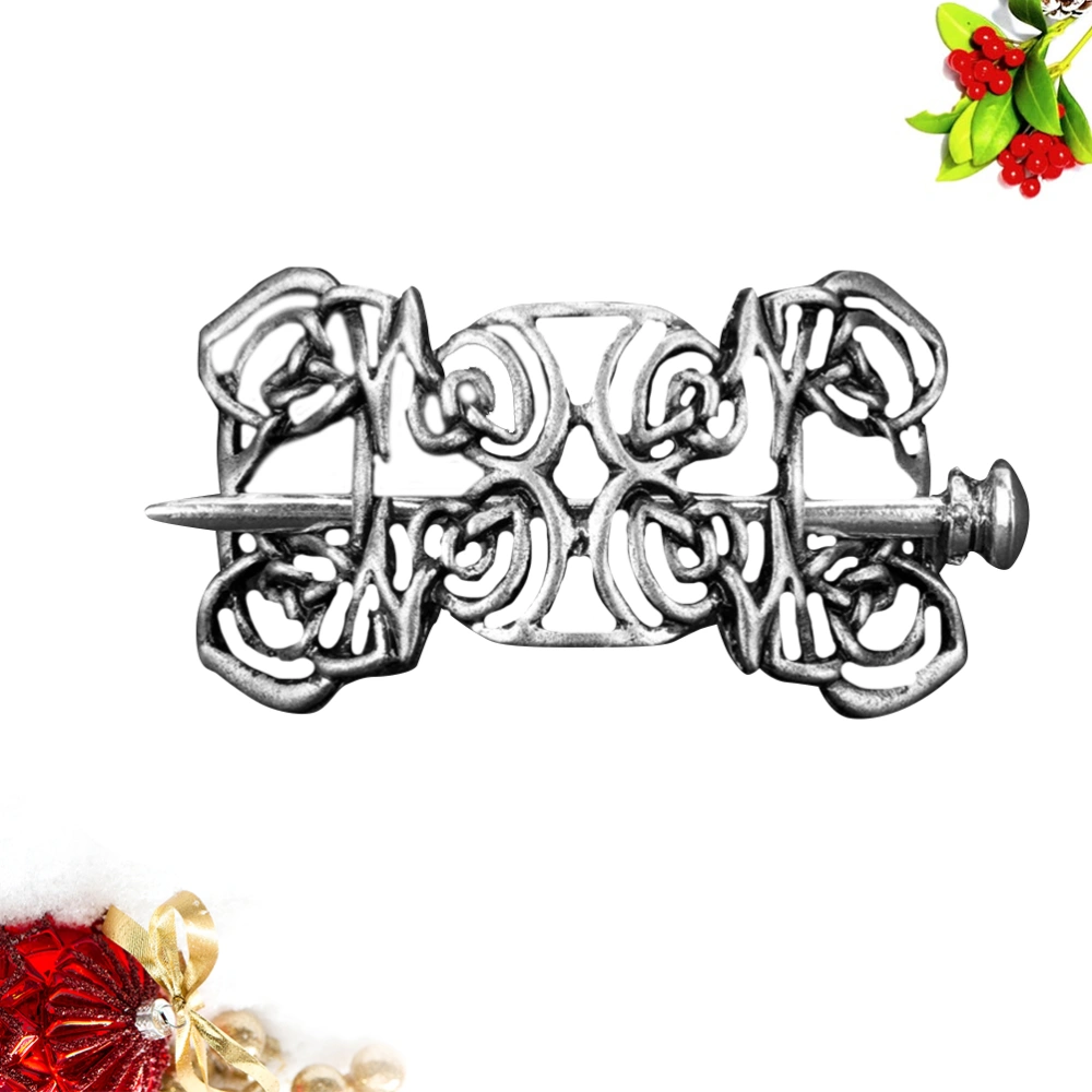 Celtic Vintage Hairpins Viking Alloy Hair Clips Ponytail Holder Hair Accessories with Stick for Women (0409)