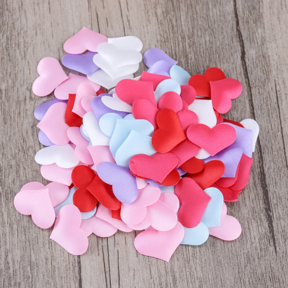 100pcs Multicolor Romantic Hearts Paper Cuttings Table Throwing Confetti for Party Wedding Decorations Crafts 35mm (Assorted)