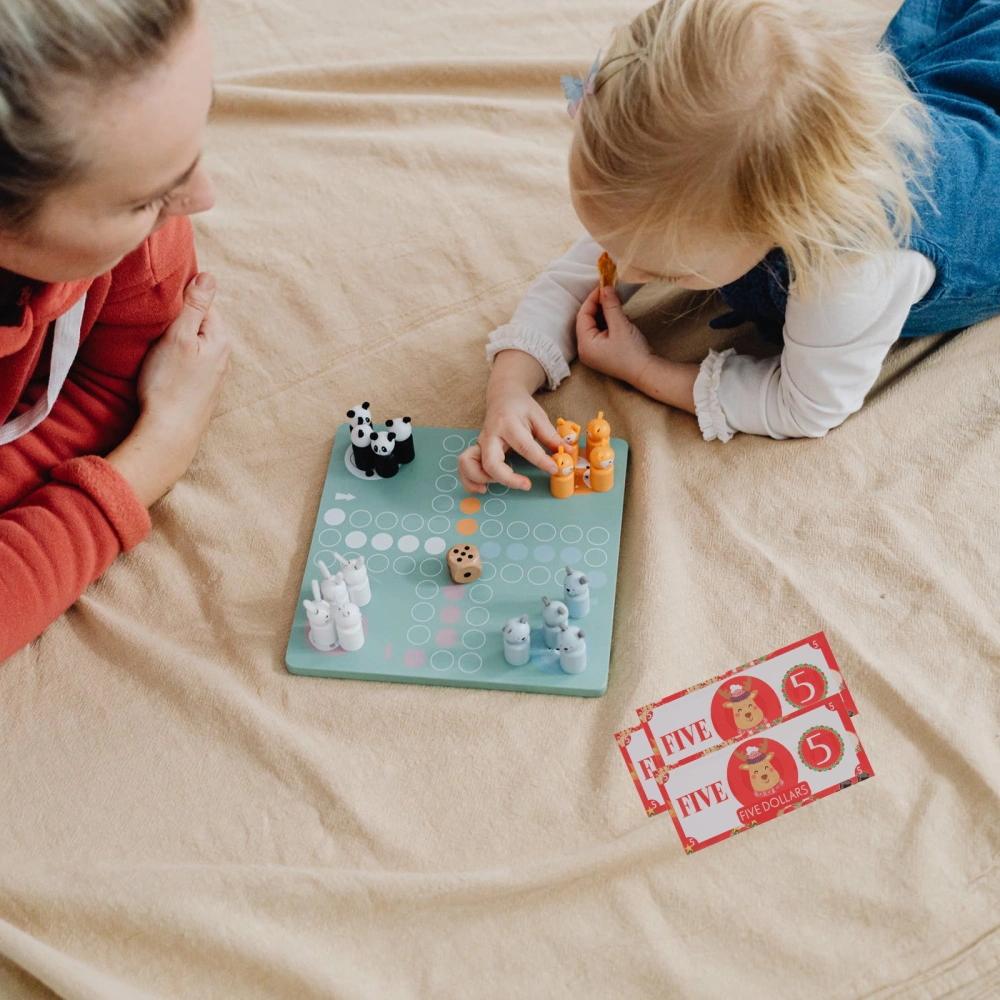 100 Sheets Pretend Play Money Toddler Toy Play Money Fake Paper Money for Kids (Five Dollars)