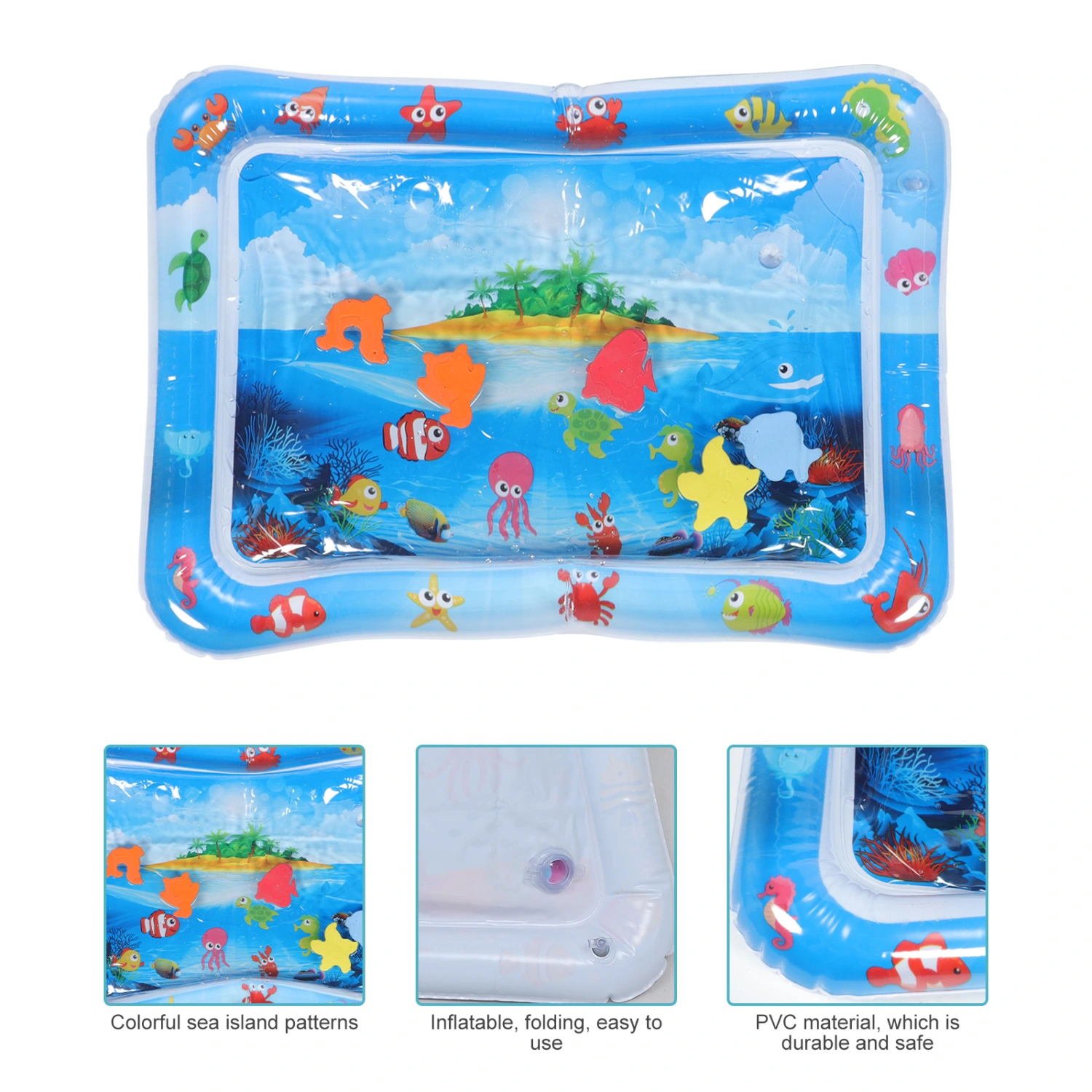 Baby Play Mat Inflatable Baby Tummy Mat Baby Train Plaything Infant Water Mat