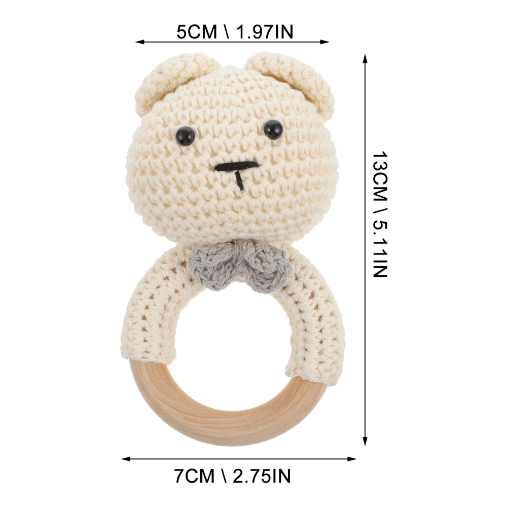 Baby Teething Ring Crotchet Cartoon Decor Baby Infant Grip Chewing Toy