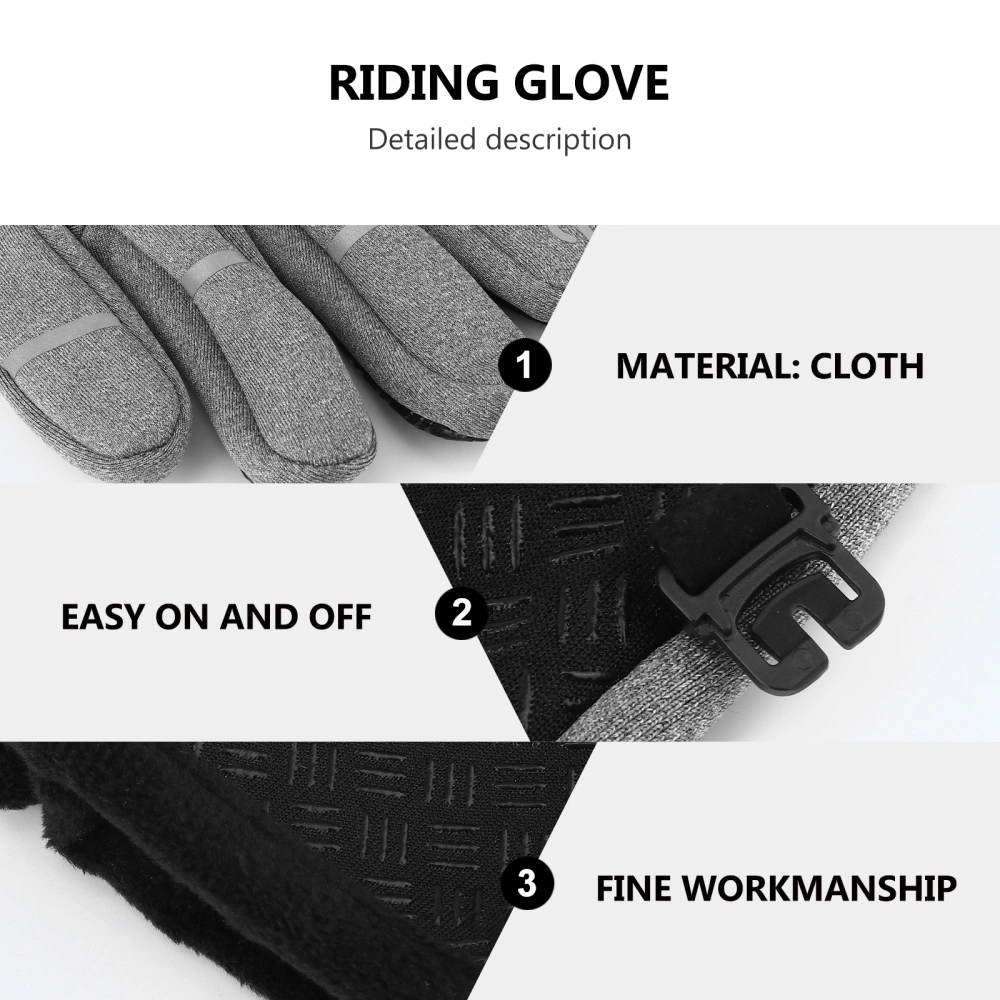 1 Pair Outdoor Riding Gloves Anti-skid Protective Gloves Sports Warm Gloves