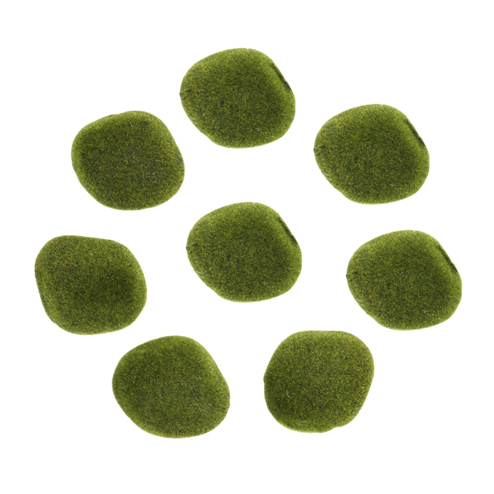 8pcs Craft Moss Stone Simulation Plant Decoration for Aquariums and Glass Jar Terrarium 7cm Realistic