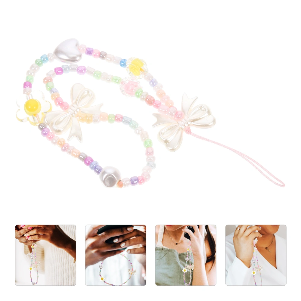 Acrylic Beads Mobile Phone Chain Phone Wrist Strap Anti-lost Phone Lanyard