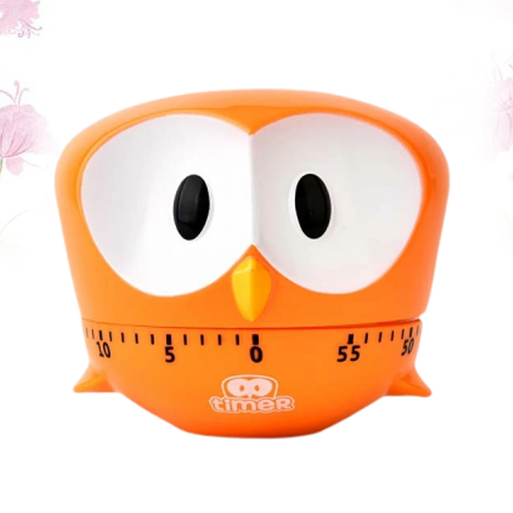 Creative Cartoon Bake for Cooking Timer Orange Big Eye Eagle Shaped Kitchen Mechanical Timer