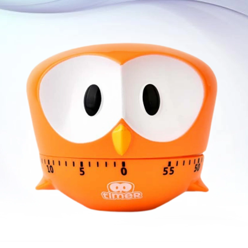 Creative Cartoon Bake for Cooking Timer Orange Big Eye Eagle Shaped Kitchen Mechanical Timer