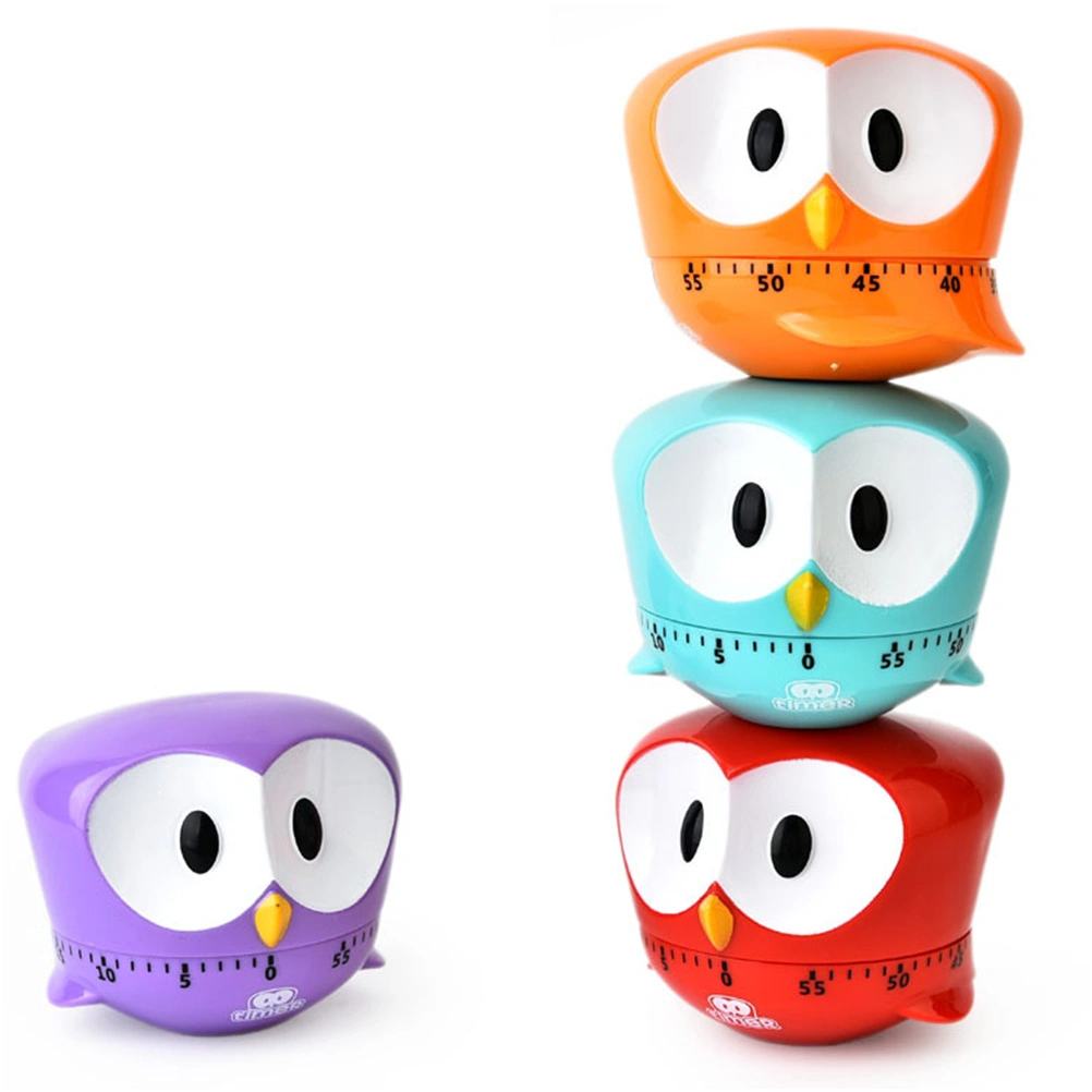 Creative Cartoon Bake for Cooking Timer Orange Big Eye Eagle Shaped Kitchen Mechanical Timer