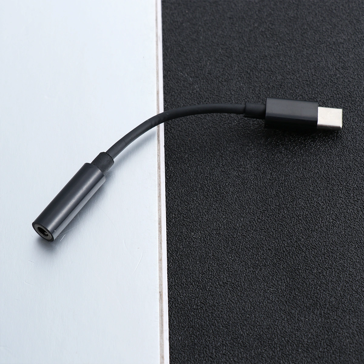 1pc Type-C to 3.5mm Earphone Cable Adapter Usb 3.1 Type C USB-C Male to 3.5 AUX Audio Female Jack (Black)