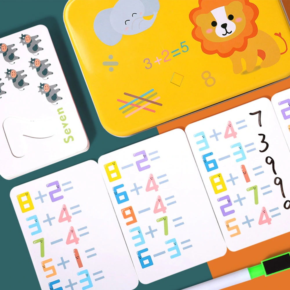 1 Set Kids Math Learning Arithmetic Cards Kids Early Educational Cards