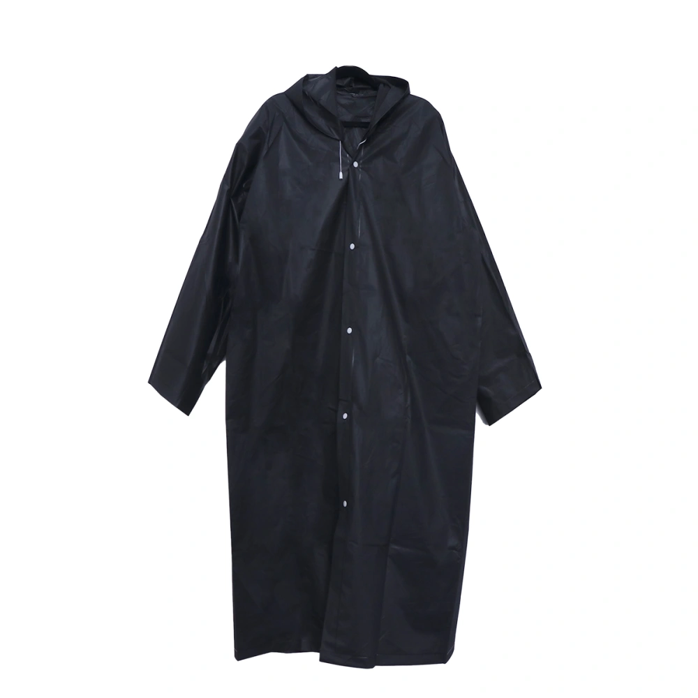 Unisex Portable Waterproof Raincoat Rain Poncho Perfect for Hiking or Camping (Black)