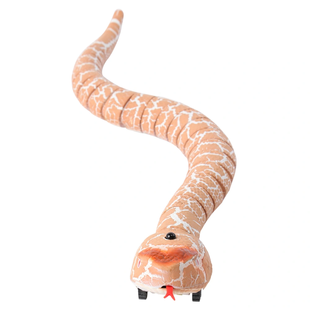 1PC Plastic Snake Prank Toy Novel Remote Controlled Rattlesnake Toy Funny Remote-controlled Cobra Trick Toy Wacky Snake Toy for Home Bar Orange