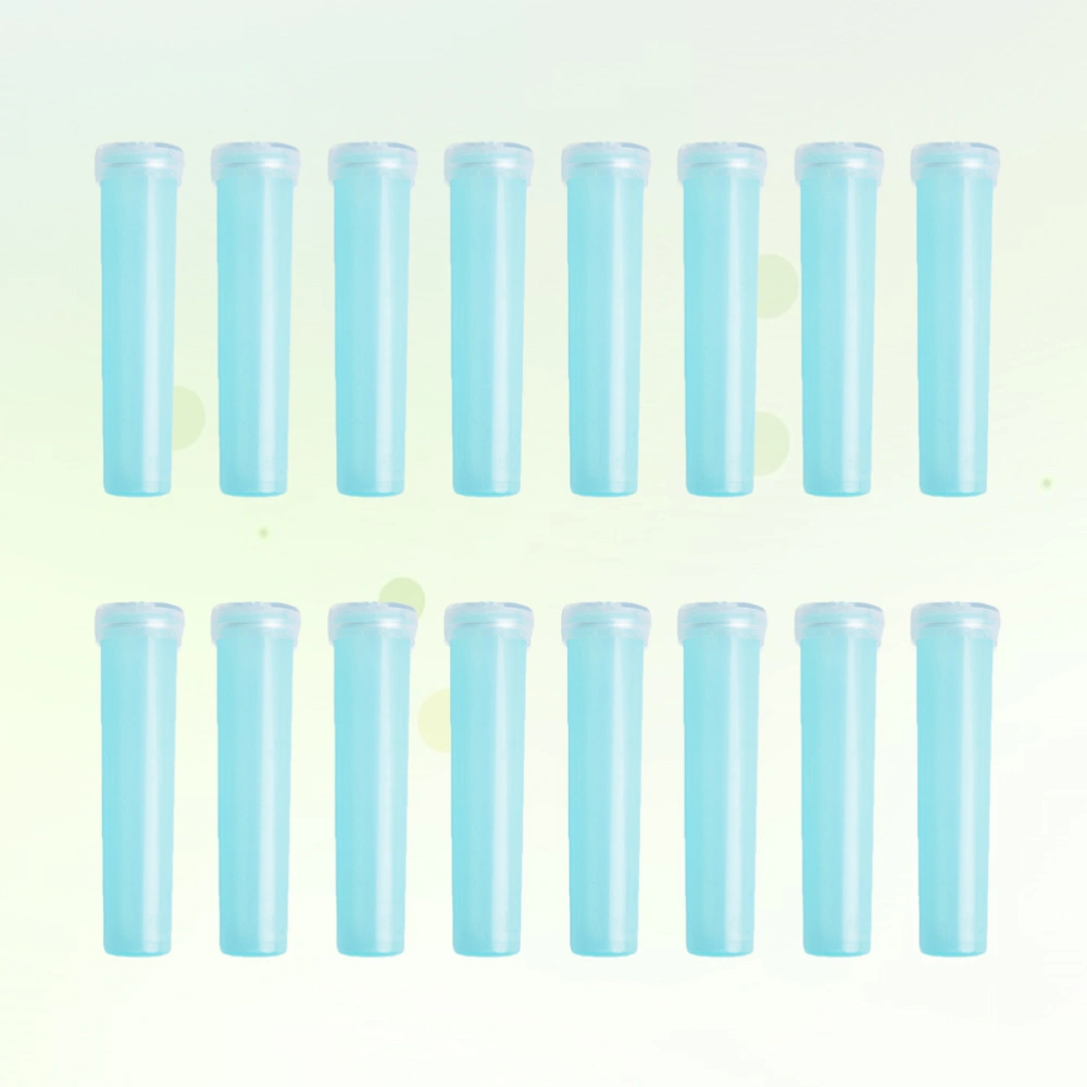 20PCS Floral Water Tubes Flowers Fresh Nutrition Culture Water Storage Small Test Flower Shop Supplies Flower Holder 4.1x1.8cm (Sky Blue)