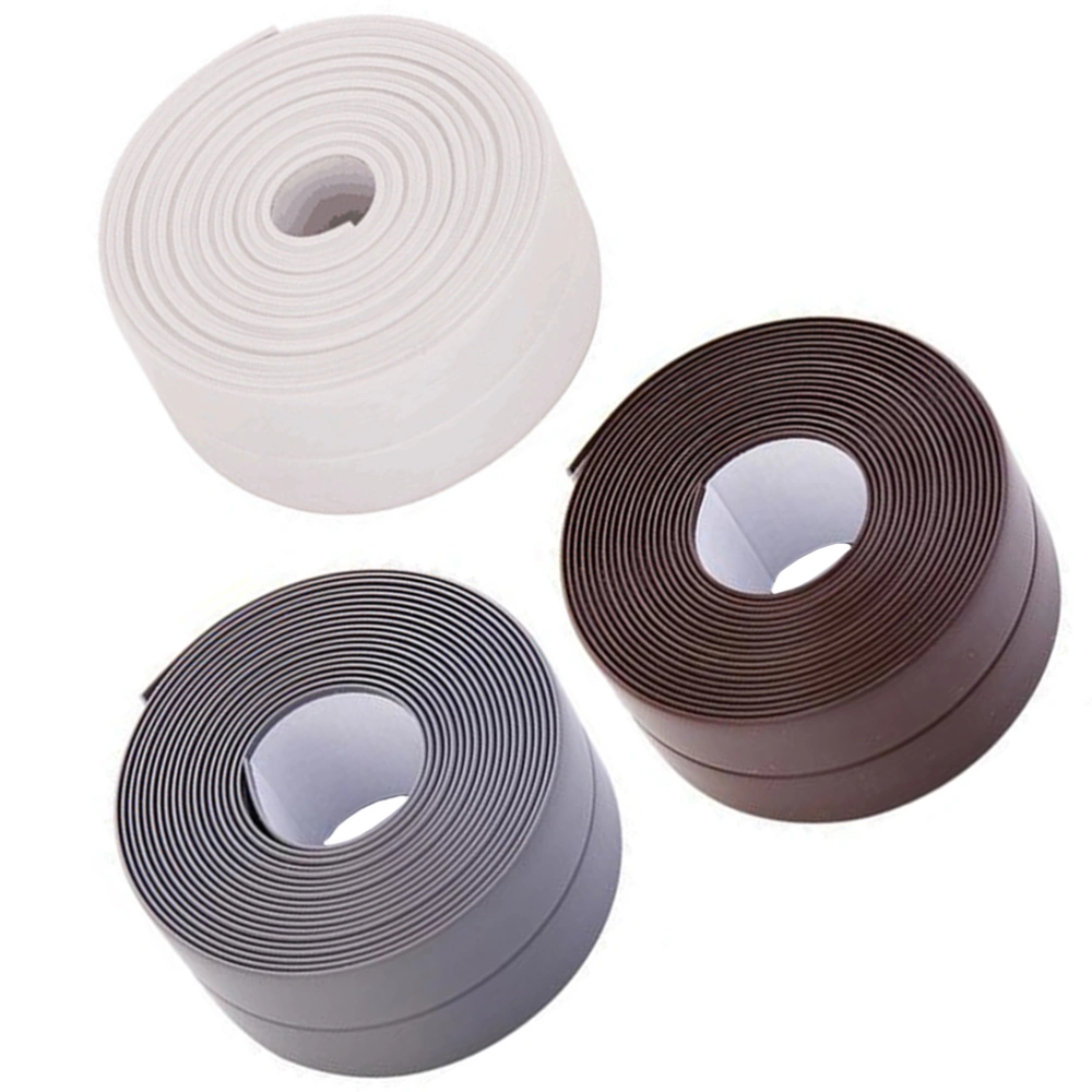 3 Pcs Durable Caulk Strip Strip Self Adhesive Tape Sealing Strip