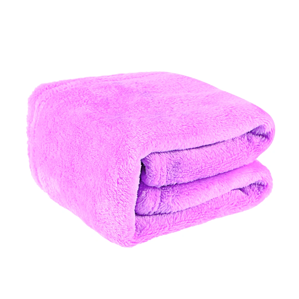 Gorgeous Flannel Fleece Pet Blanket Cozy Towel Solid Color Pet Blanket(Light Purple)