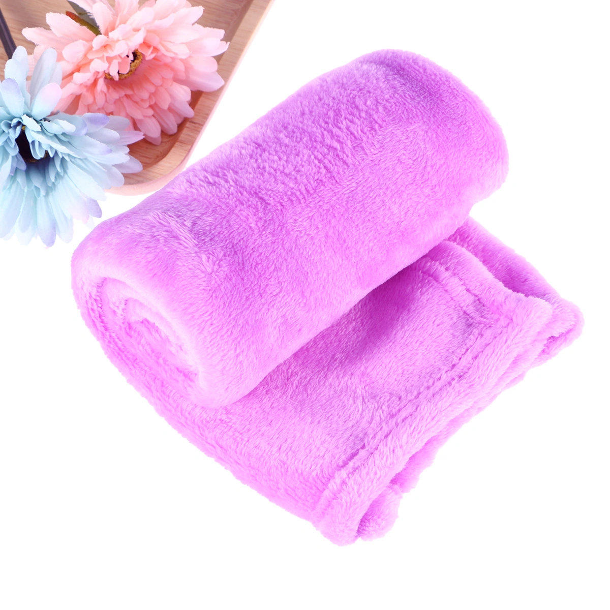 Gorgeous Flannel Fleece Pet Blanket Cozy Towel Solid Color Pet Blanket(Light Purple)