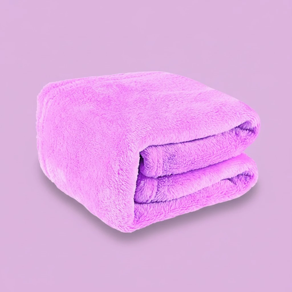 Gorgeous Flannel Fleece Pet Blanket Cozy Towel Solid Color Pet Blanket(Light Purple)