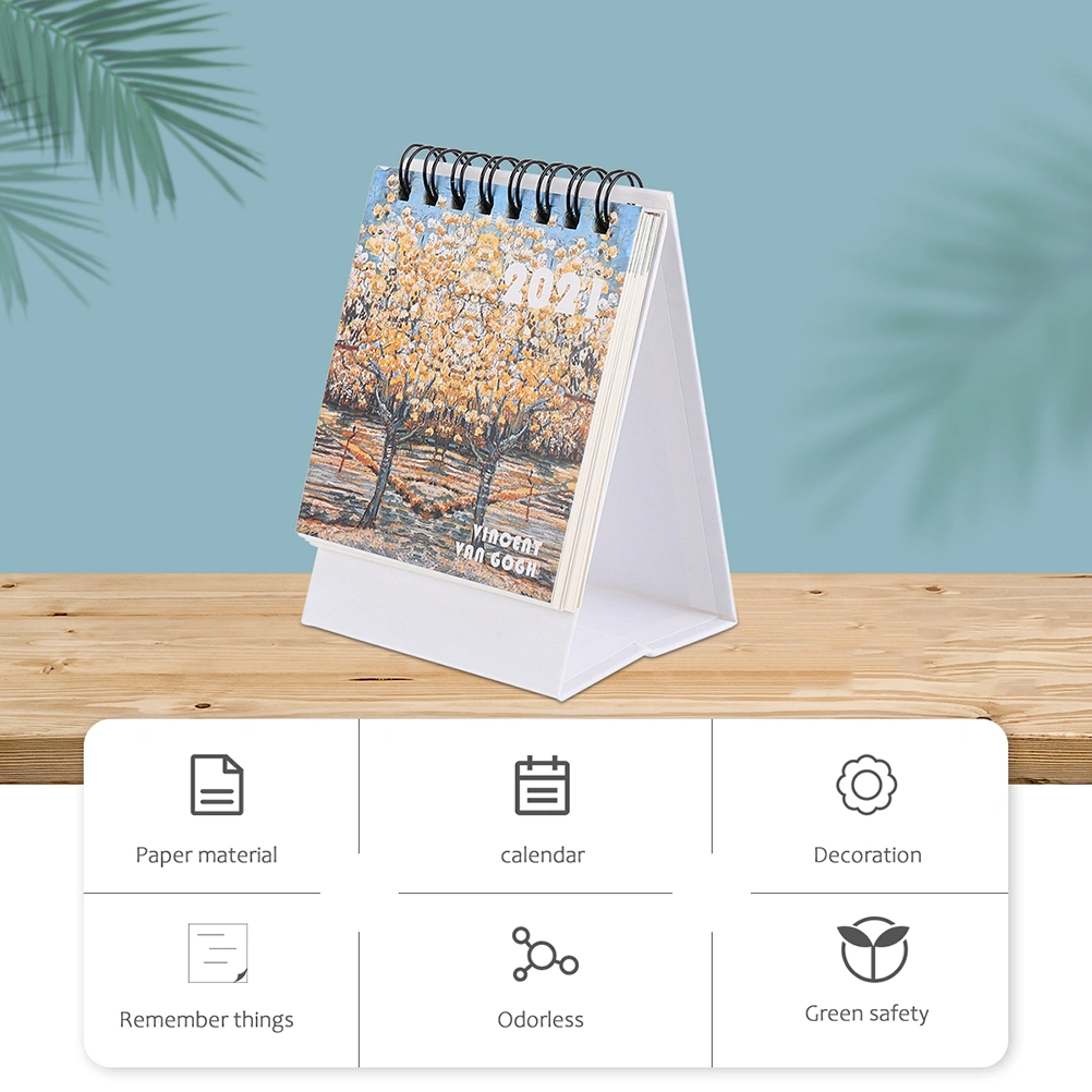 1 Set 2 Pcs 2021 Calendars Office Calendars Desk Calendars (Assorted Color)