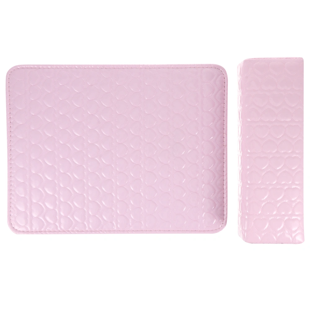 2pcs Nail Art Hand Rest Cushion Leather Nail Salon Wrist Rest