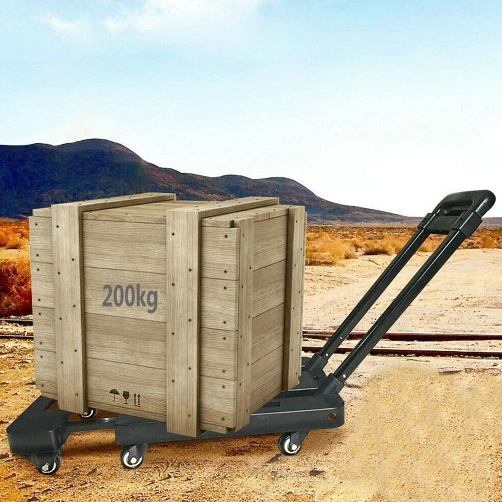 1pc Office Folding Cart Foldable Trailer Good Moving Tool Mute Trolley