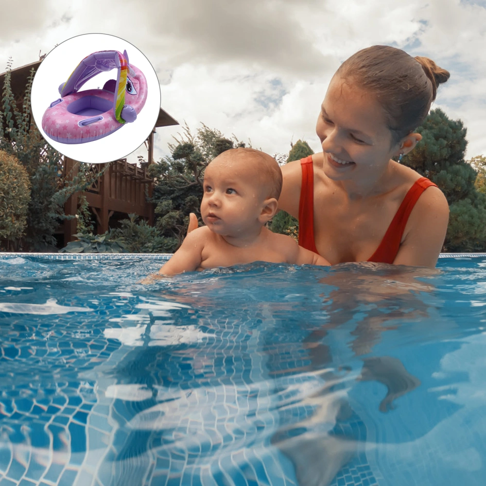 Inflatable Floating Swim Ring Pad with Shed and Knobs Baby Cartoon Swim Ring Mat