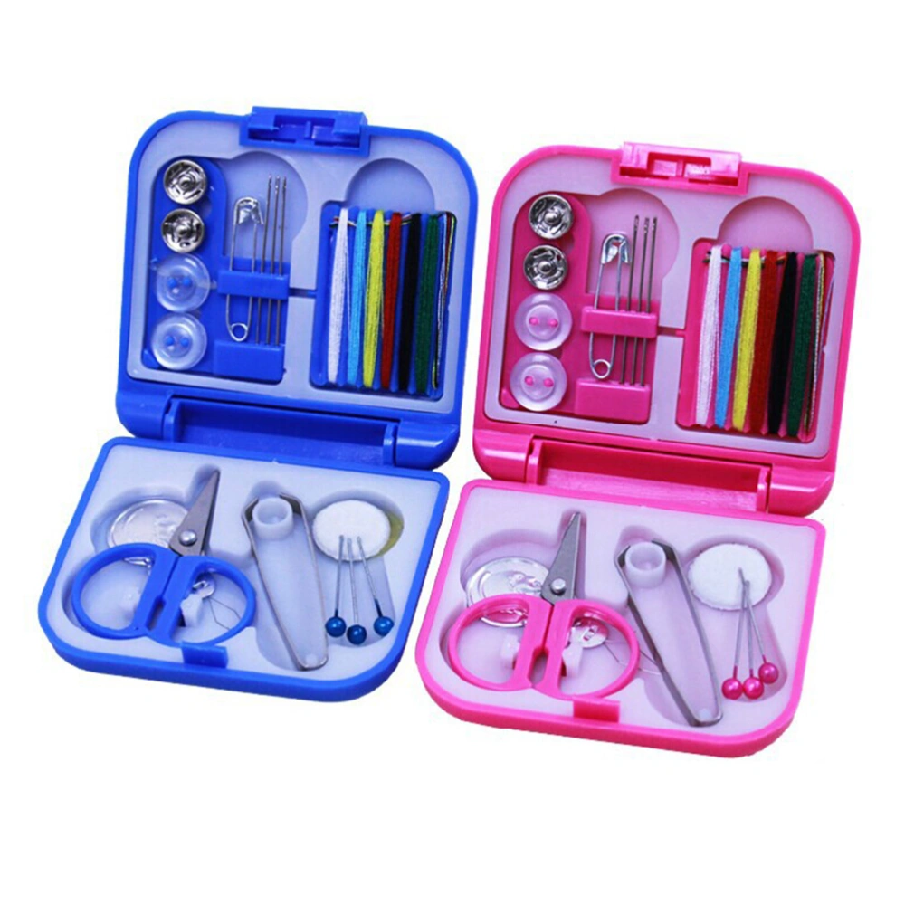 Portable Sewing Kit Mini Travel Box Sewing Tools DIY Kits Needle Home Essentials (Random Color)