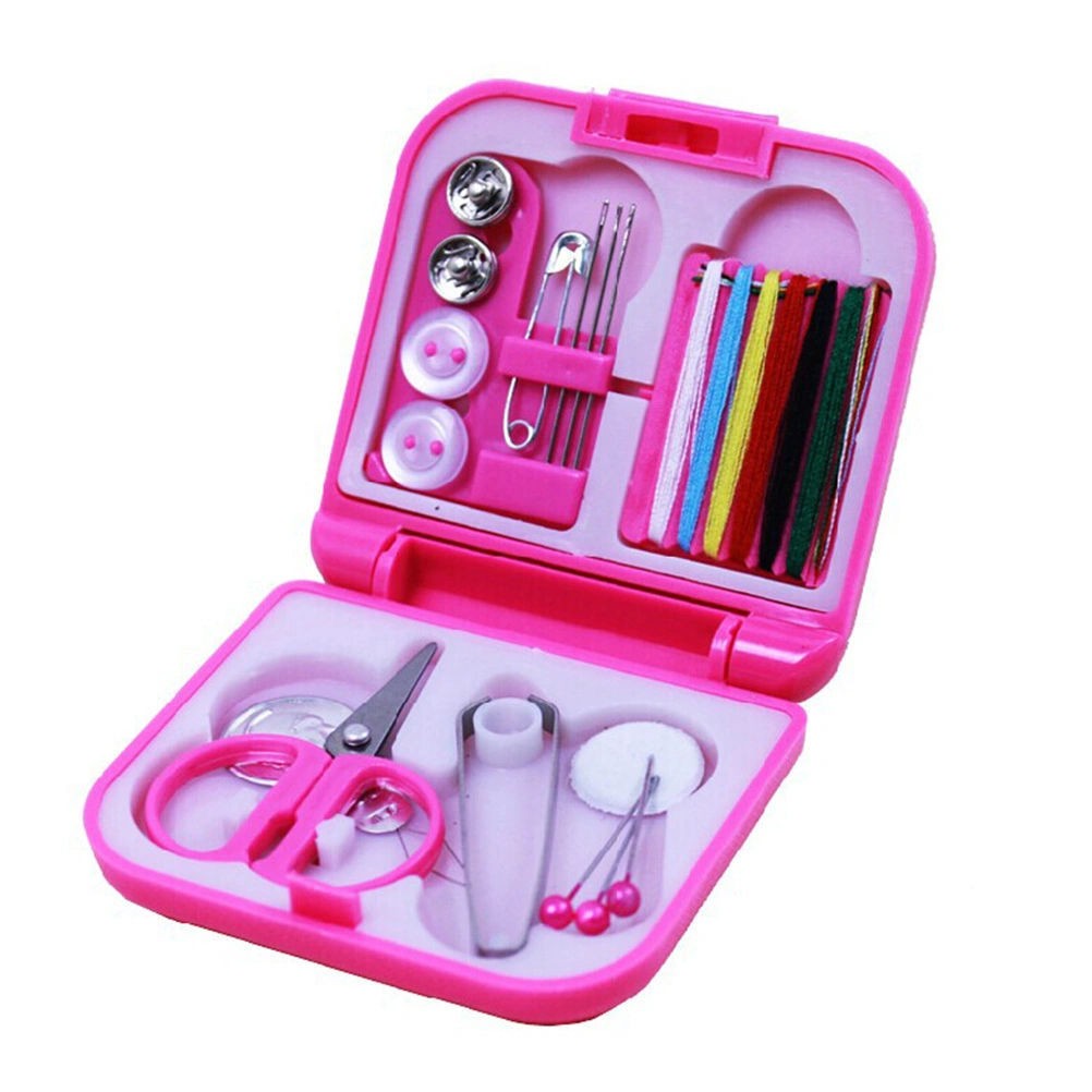Portable Sewing Kit Mini Travel Box Sewing Tools DIY Kits Needle Home Essentials (Random Color)