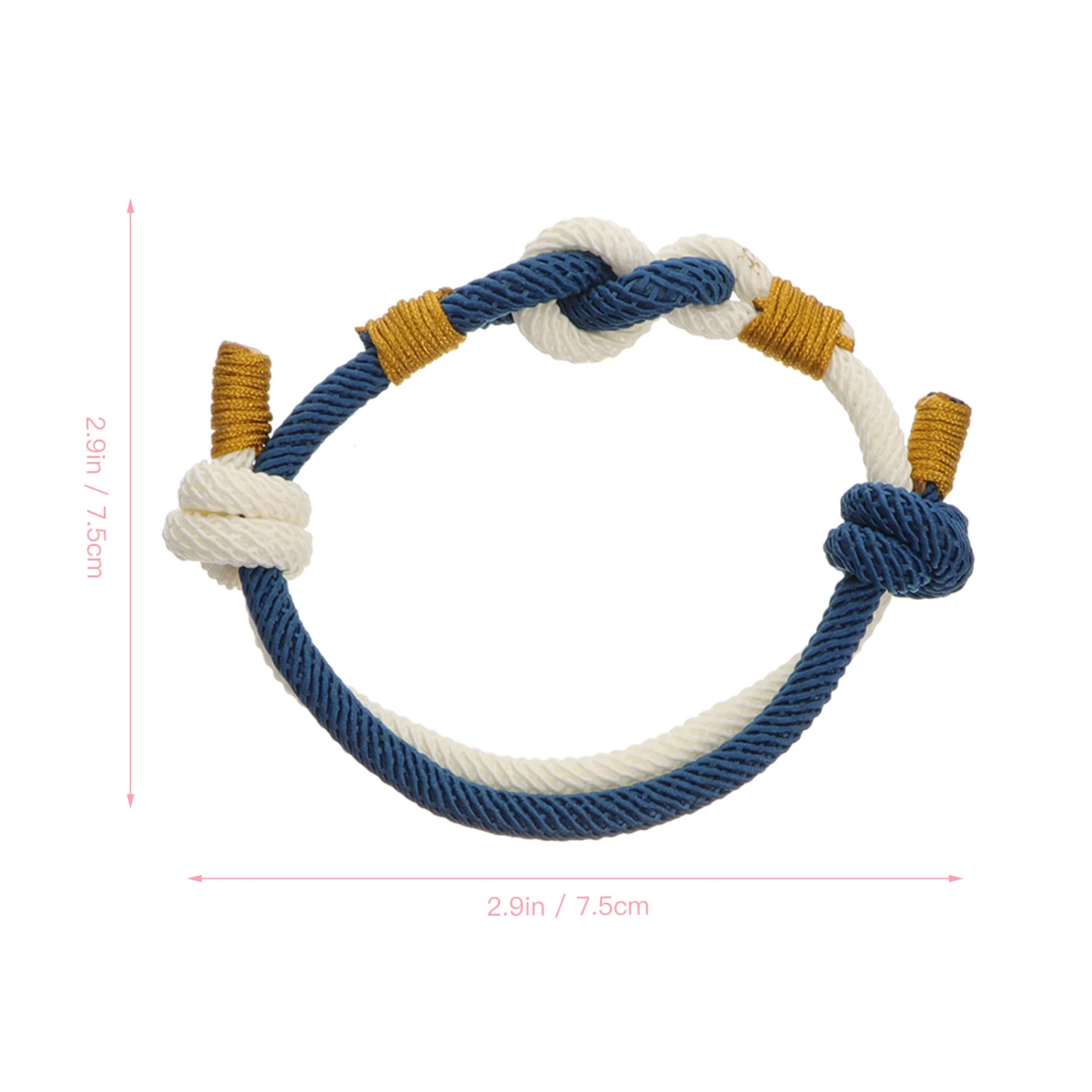 2pcs Couple Bracelets Decorative Wrist Chain Valentine's Day Gift (As Shown)