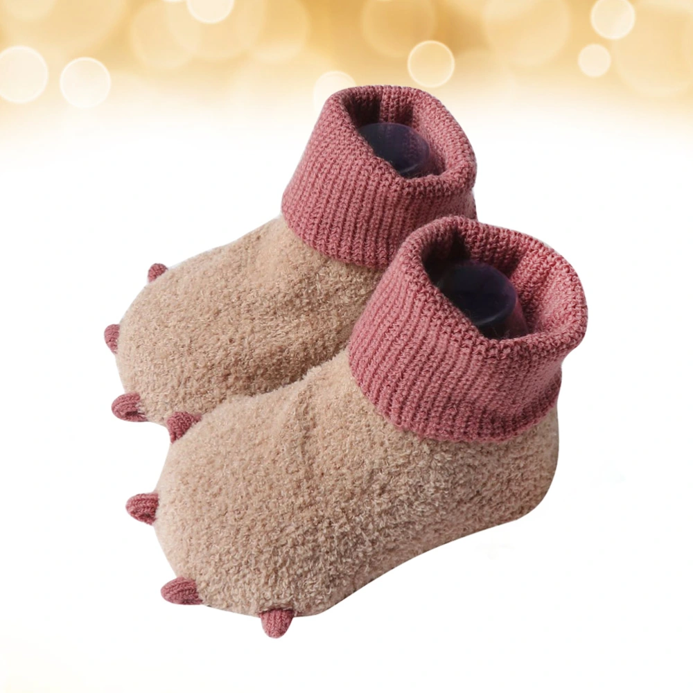 1 Pair Baby Infant Winter Socks Warm Winter Comfortable for Baby Infant Wearing (Khaki S 8CM (Sole Stocking Long）