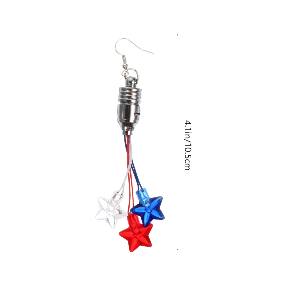 1 Pair of Independence Day Earrings Decorative Ear Pendants Festival Earbobs