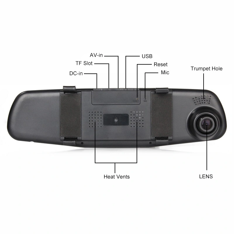 Advanced Reversing Camera 4.3 inch 1080P Dual Lens 170 Rear View Mirror Car DVR Camera Recorder