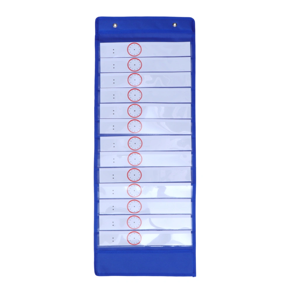 14-Grids Transparent Time Schedule Classroom Class Timetable Students Accessories Blue