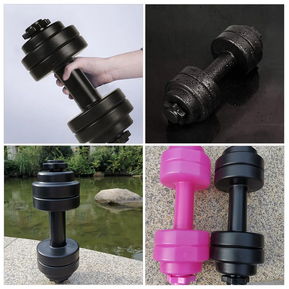 2 Pcs Dumbbell Sports Water Bottle Professional Workout Water Filled Dumbbells