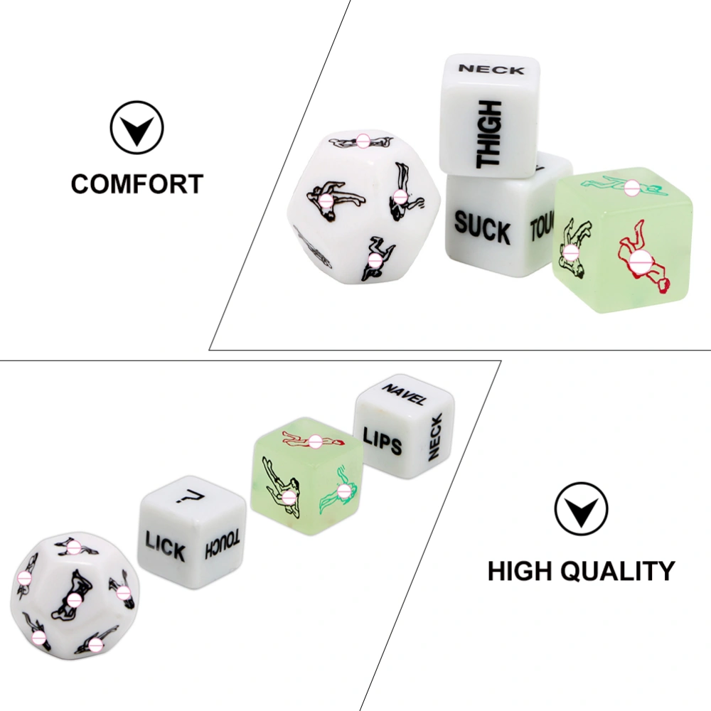 8PCS Acrylic Sex Dice Funny Sex Dice Creative Different Sex Postures Sex Dice