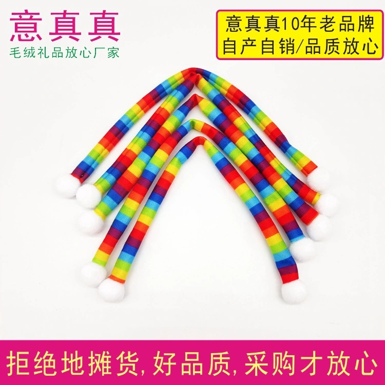 10pcs Mini Christmas Scarf Wine Bottle Scarf Decor Doll Stripy Scarf Decoration