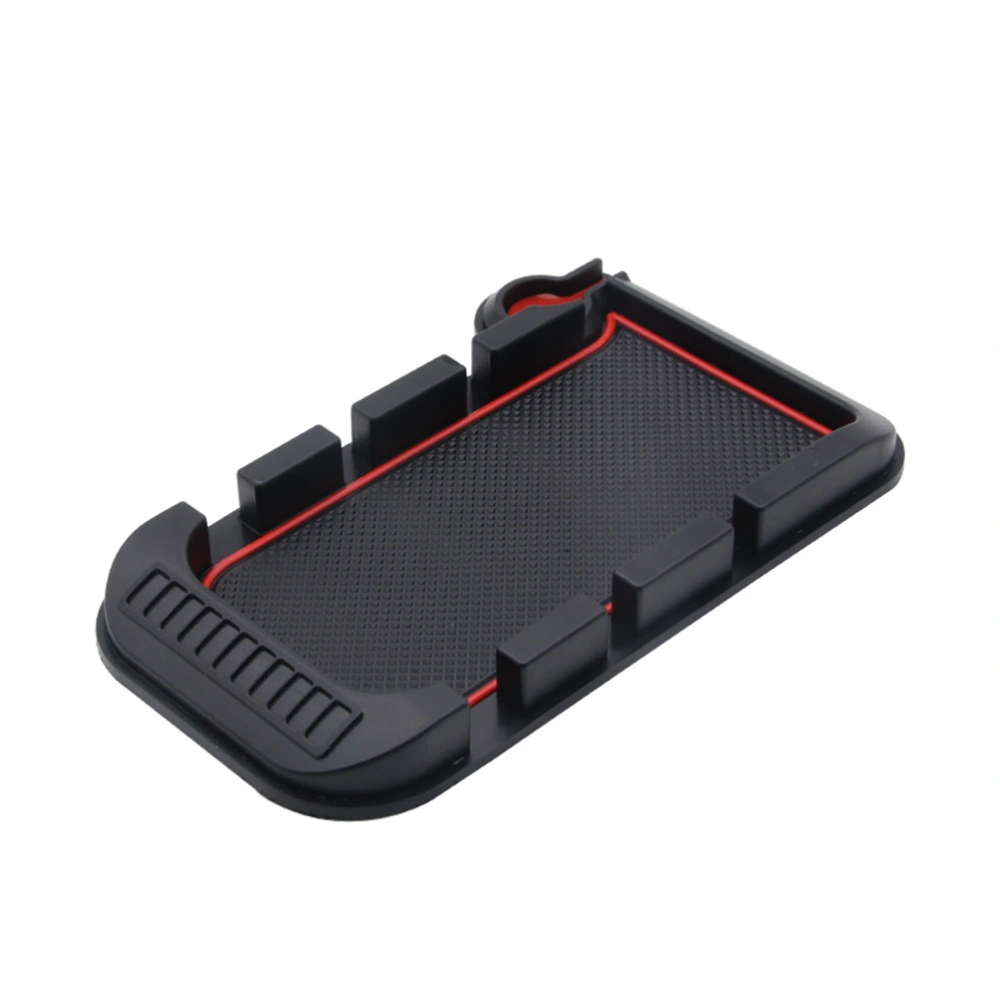 Universal Car Dashboard Anti Mat Non-slip Pad Charging for Android iPhone Smart Mobile Phone Parking GPS Holders (Black and Red)