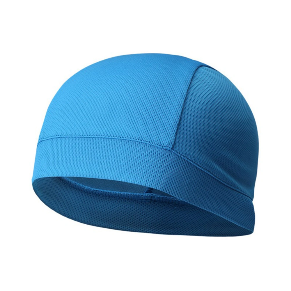 Skull Quick Dry Sports Sweat Beanie High Elasticity Cycling Caps Headband Sweatband for Man Woman (Sky Blue)