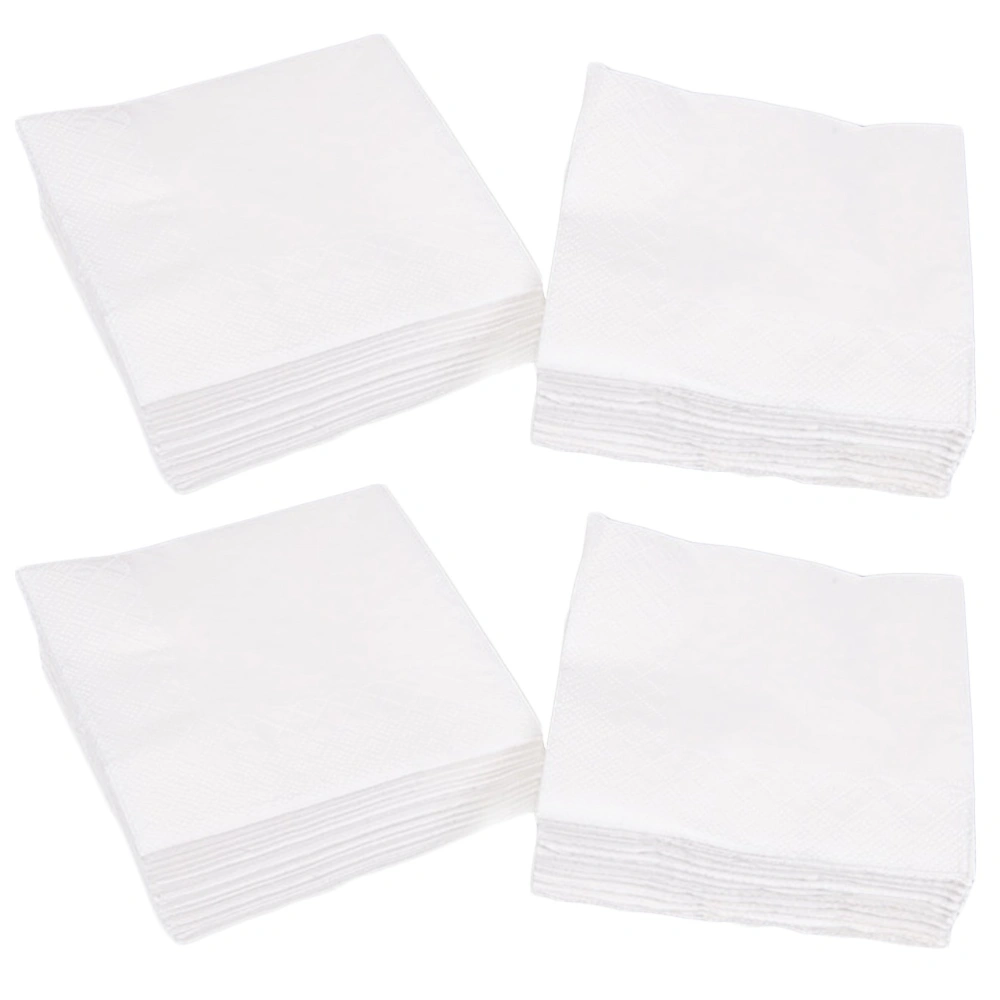 300 Sheets White Dinner Napkins Square Napkin Tissue 2-Ply Paper Towel Party Supplies for Hotel Restaurant