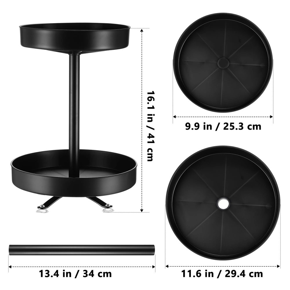 Rotating Condiment Rack Turntable Seasoning Organizer Sauce Tray Kitchen Rotating Storage Rack