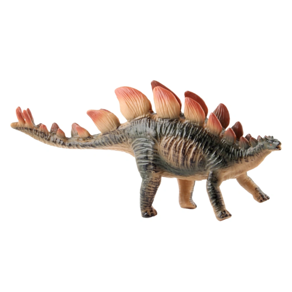 Small Cotton Filled Dinosaur Model Decoration Dinosaur Statue Toy Plastic Craft Desktop Ornament (Stegosaurus)